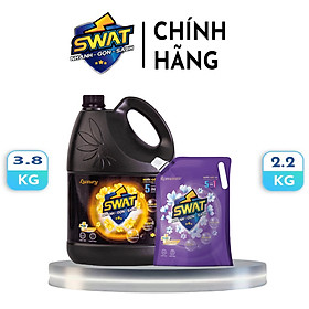 Combo 1 can Nước Giặt Xả LUXURY Siêu Thơm 3.8kg + 1 túi Nước Giặt Xả