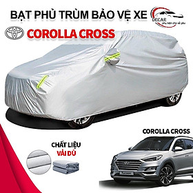 Bạt phủ xe ô tô 5-7 chỗ Toyota Corolla Cross chất liệu vải dù oxford cao cấp, áo trùm xe ô tô 5 chỗ corolla cross 