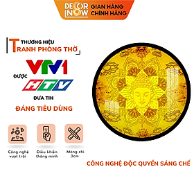 Đèn Hào Quang Phật In Tranh Trúc Chỉ DECORNOW 30,40 cm, Trang Trí Ban Thờ, Hào Quang Trúc Chỉ MANDALA DCN-TC13