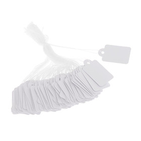 100 Pieces Paper Tags with String Attached Price Hanging Labels for Birthday
