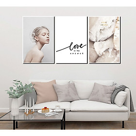 Bộ 3 tranh Canvas treo tường hiện đại