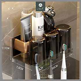 Mua Kệ Đựng Cốc  Bàn Chải  Kem Đánh Răng ASSEL Dán Tường Phòng Tắm  Không Cần Khoan Đục Màu Vàng Đen