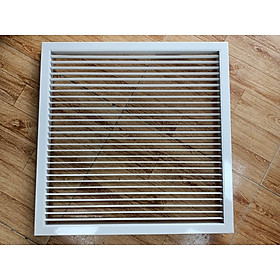 Miệng gió nan bầu dục 600x600mm dạng nan xoay nhôm cho điều hòa âm trần