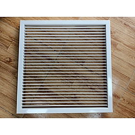 Cửa gió nhôm 450x450 nan bầu dục, miệng gió điều hòa âm trần nhôm
