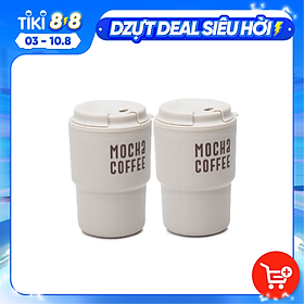 Mua Combo Bộ 02 Ly Cốc Có Nắp Tiện Lợi  Giữ Nhiệt Nóng Lạnh Đều Được 320ml  Chất Liệu Nhựa PP - TRẮNG