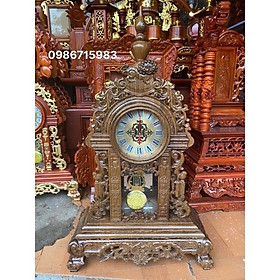 Mua Đồng hồ để bàn gỗ mun đuôi công  cao 80 ngang 48 sâu 20cm
