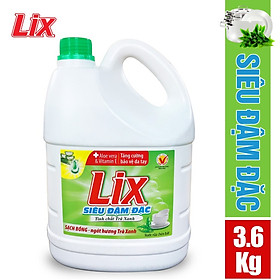 Nước rửa chén Lix siêu đậm đặc trà xanh 3.6Kg NT360