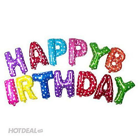 Bộ bóng chữ happy birthday , bóng chữ sinh nhật các màu