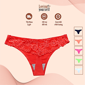 Combo 2 Quần Lót Nữ Lọt Khe( màu ngẫu nhiên) Không Đường May Phối Ren Sexy LYEQ007