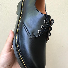 Giầy đốc buộc dây da bóng mờ Tomshoes, cam kết da thật 100