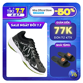Giày cầu lông Mira Lightning Đen thể thao nam nữ chính hãng phong cách - LN004
