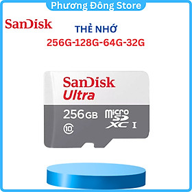 Thẻ nhớ Micro SD SanDisk Ultra 256Gb-128G UHS-I - 100MB/s Class 10, Thẻ nhớ camera, Thẻ nhớ điện thoại - hàng chính hãng - 128GB