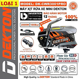 Mua Máy Rửa Xe Dekton DK-CWR3001 PRO - Công Suất 2000W - Có Chỉnh Áp | Công Nghệ Nhật Bản | Bảo Hành 12 Tháng