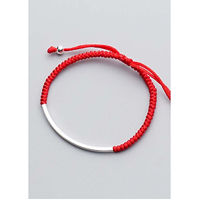 Combo 2 vòng thắt dây đỏ charm ống bạc - Ngọc Quý Gemstones