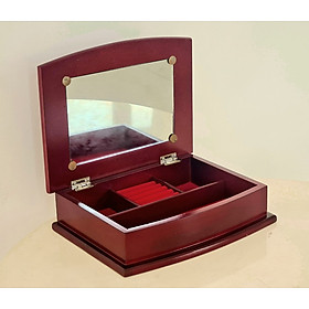 Mua Hộp Nữ Trang Gỗ Trái Tim Có Gương 23.5x18 cm - Hàng VN Xuất Khẩu