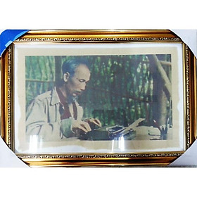 Tranh Bác Hồ, ảnh Hồ Chí Minh, ảnh bác vẫy tay chào, ành việc bắc in trên giấy dó bền trên 20 năm