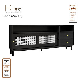 [Happy Home Furniture] ROTAN, Tủ lưu trữ 2 cánh lùa - 2 ngăn kéo - chân sắt, 160cm x 30cm x 64cm ( DxRxC), TCL_032