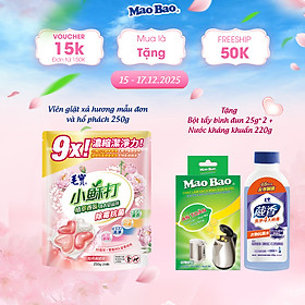 Viên giặt xả Mao Bao - Chống nấm mốc và kháng khuẩn 10g*25 viên (Hương mẫu đơn và hổ phách)
