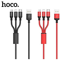 Cáp sạc HOCO X14 loại 3 trong 1 cho điện thoại HUAWEI Xiaomi OPPO Vivo