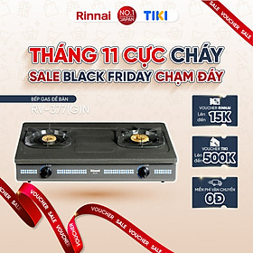 Mua Bếp gas dương Rinnai RV-377(G)N mặt bếp men và kiềng bếp men - Hàng chính hãng.