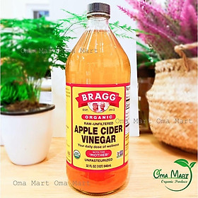 Giấm Táo Hữu Cơ Bragg 946ml