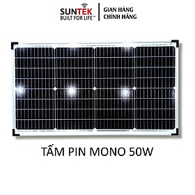 Tấm PIN Năng Lượng Mặt Trời SUNTEK SF32M-50W - Chống Nước/Bụi | Chuyên dụng cho Đèn/Quạt Tích Điện & Acquy Lưu Trữ Điện | Tuổi thọ từ 30 đến 50 năm - Hàng Chính Hãng