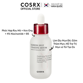 Tinh Chất Cho Da Mụn (Rau Má + 4% Niacinamide) COSRX AC Collection Blemish Spot Clearing Serum 40ml