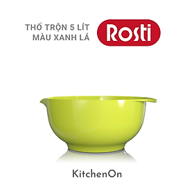Âu trộn Rosti 5.0L màu xanh chuối. Nhãn Rosti Đan Mạch.