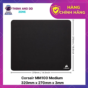 Bàn di chuột Corsair MM100 Medium 320mm x 270mm x 3mm- HÀNG CHÍNH HÃNG