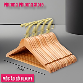 Bộ 20 Móc Áo Gỗ Tam Giác Màu Trắng Luxury