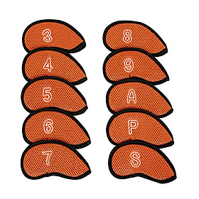 Hình ảnh 10x Golf Club Headcovers with Large Number Mark Golf Training Equipment Protector Cases Golf Iron Covers Set for Putters Golfers Display