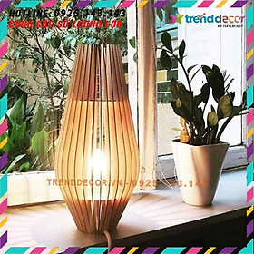 Mô Hình Đầu thú gỗ ghép trang trí Đèn gỗ để bàn