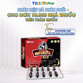 Viên uống tăng lực nhân sâm KHOERDTA 247 hỗ trợ ăn ngon ngủ ngon giảm mệt mỏi suy nhược cơ thể và giúp tỉnh táp Hộp 60 viên Tâm An Pharma