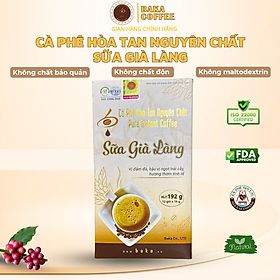Cà Phê Hòa Tan Nguyên Chất SỮA GIÀ LÀNG - Hộp 12 gói