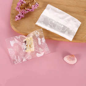 Mua Túi gói kẹo Nougat  Túi đựng bánh cookie  vỏ túi đóng kẹo hạnh phúc size 5.5x8.5 cm (trong bông tuyết)