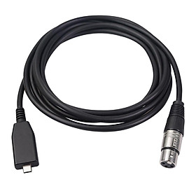 Audio Adapter 3 Pin XLR Female to 2.0 Type C USB Connector Microphone Mic 2m