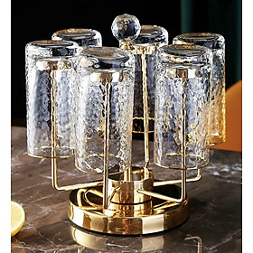 Mua Giá úp cốc Inox mạ vàng xoay 360 độ