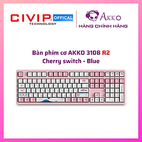 Bàn Phím Cơ Akko 3108 – World Tour Tokyo R2 (Cherry Switch) - Blue - Hàng Chính Hãng