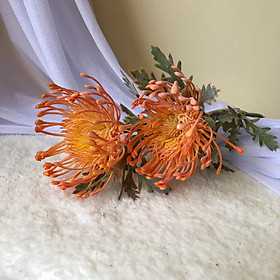 Hoa Giả Hoa Lụa - HOA CÚC ĐỊA ĐINH 1 CÀNH 2 BÔNG Loại 1 - Dài 38cm
