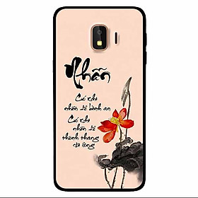 Ốp lưng in cho Samsung J4 2018 Mẫu Thư Pháp Nhẫn Nền Hồng