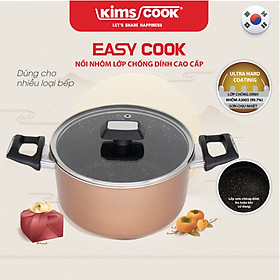 Nồi KIMS COOK Easy Cook 18cm hợp kim nhôm chống dính vân đá