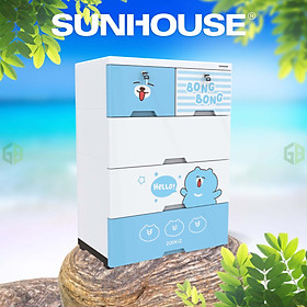 Mua Tủ nhựa sơ sinh 5 ngăn Happy Baby SUNHOUSE KS-CA688B5 - Hàng chính hãng
