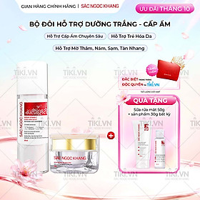 Bộ đôi cấp ẩm, dưỡng trắng da Sắc Ngọc Khang: Serum C dưỡng trắng 30ml + Kem dưỡng da ban đêm 30g