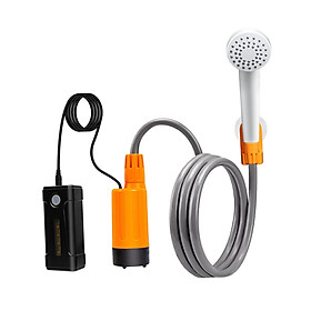 Portable Outdoor Shower Compact with Hose USB Rechargeable Pet Grooming Camp Shower for Car Hiking Backpacking Van
