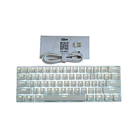 Mua Bàn Phím Cơ RK61 Phiên Bản Mới Nhất Led Trắng. 3 chế độ Bluetooth/ Wifi - Kèm Receiver/ Có dây. Hàng Chính Hãng Royal Kludge