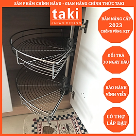 Mua {Hàng Nhập Khẩu} Mâm Xoay Góc Tủ  Mâm Xoay Góc 180 (BẢN NÂNG CẤP) Tủ Bếp TAKI INOX 304 - Có Thợ Lắp Đặt