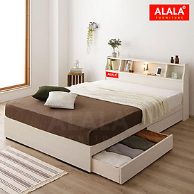 Mua Giường ngủ ALALA05 + 2 hộc kéo/ Miễn phí vận chuyển và lắp đặt/ Đổi trả 30 ngày/ Sản phẩm được bảo hành 5 năm từ thương hiệu ALALA/ Chịu lực 700kg