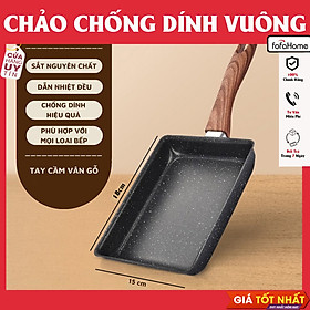Mua Chảo Chống Dính Chiên Trứng Cuộn Dùng Mọi Loại Bếp Chảo Đáy Từ Mini Rán Trứng Vuông  Chiên Xào  Kích Thước 18cm