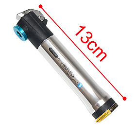 Bơm xe đạp mini dài 13cm 120psi, thân nhôm nguyên khối