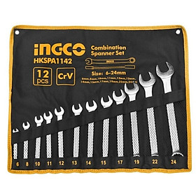 Bộ 12 cờ lê vòng miệng ingco hkspa1142